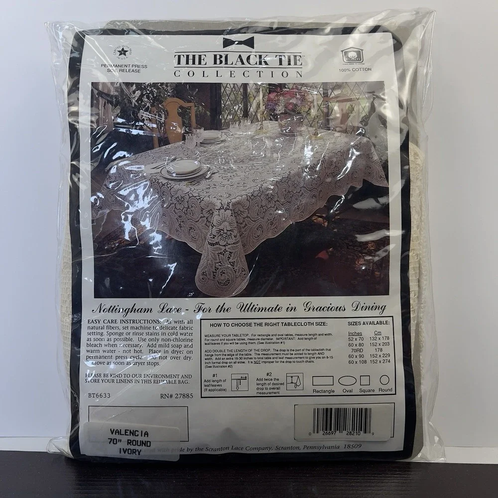Black Tie Nottingham Lace 70